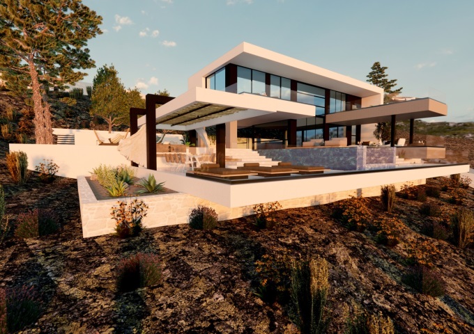 Exquisite Luxury Villa Building Project in Kokkino Chorio: Embrace Mediterranean Elegance - 0