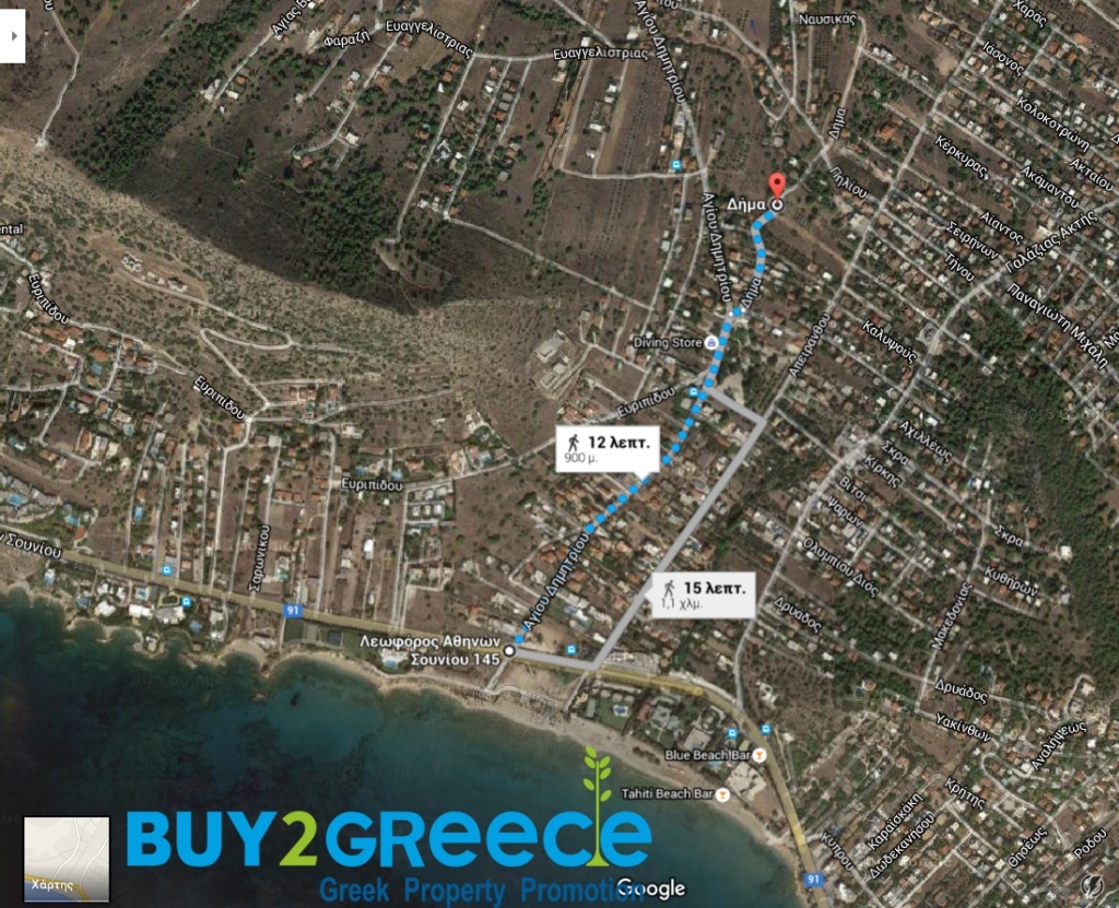 (For Sale) Land Plot || East Attica/Kalyvia-Lagonisi - 1.300 Sq.m, 300.000€